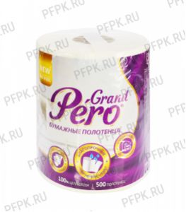 Полотенца бум. 2-сл. GRAND PERO 500 листов (уп. 1 рул.) 100 метров [1/6]