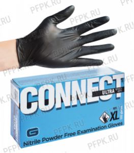 Перчатки нитриловые черные ЧЗ CONNECT (уп. 100шт./50пар) XL (ULTRA) [1/10]