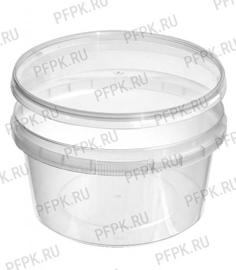 Банка ПП 500мл, д-р 122мм (с крышкой) Прозрачная арт 1215КП [225/225]