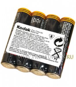 Батарейки KODAK R3 (AAA) солевые (спайка 4 шт) [40/200]