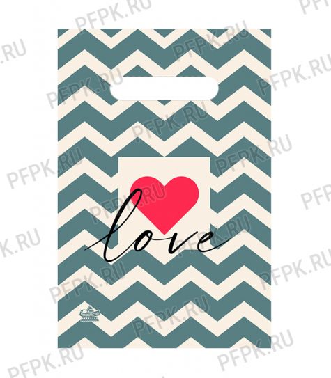 БУТИК, вырубная ручка, 20х30 (30мкм) ПВД, ТИКО Влюбленность [100/3000]