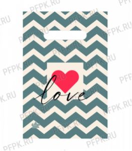 БУТИК, вырубная ручка, 20х30 (30мкм) ПВД, ТИКО Влюбленность [100/3000]