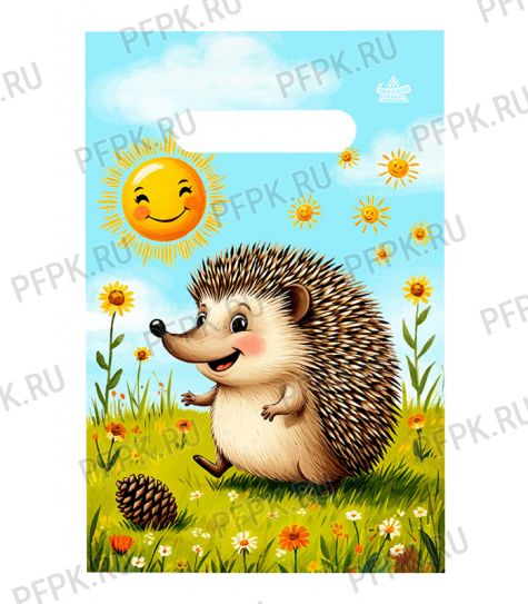 БУТИК, вырубная ручка, 20х30 (30мкм) ПВД, ТИКО Зайка и ежик [100/3000]